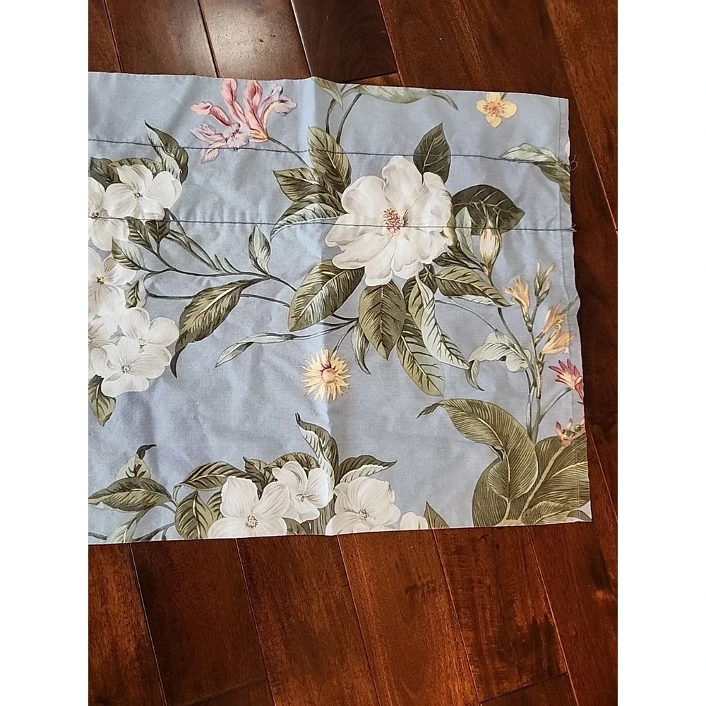 Crown Craft‎ Valance Magnolia Garden Images Floral Valance Periwinkle Blue